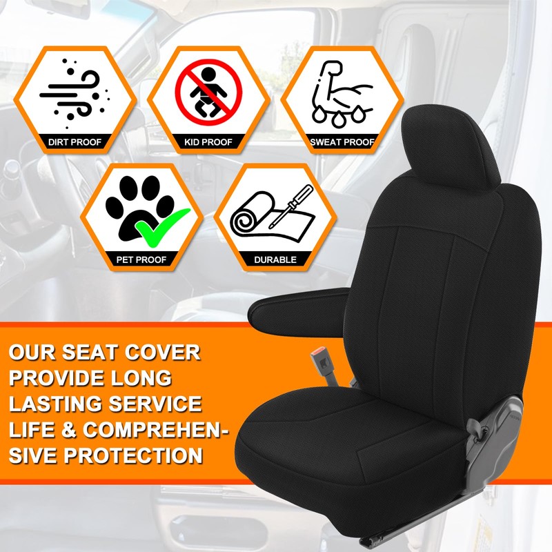 Kistrba Front Bucket Seat Covers Compatible with 2013-2020 Dodge Ram