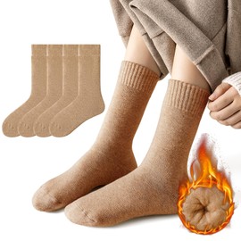 CHAMOKA Socks, Ultra Warm Socks, Winter, Unisex, Set of 4, Extreme Temperature 38°C, Extreme Temperature to -30°C, Soft, Thermal, Fluffy, Warm, Fast Heat Constant Temperature, Breathable, Durable,