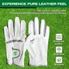 Dprofy Men's Golf Glove Pro Cabretta Leather Golf Gloves Golf