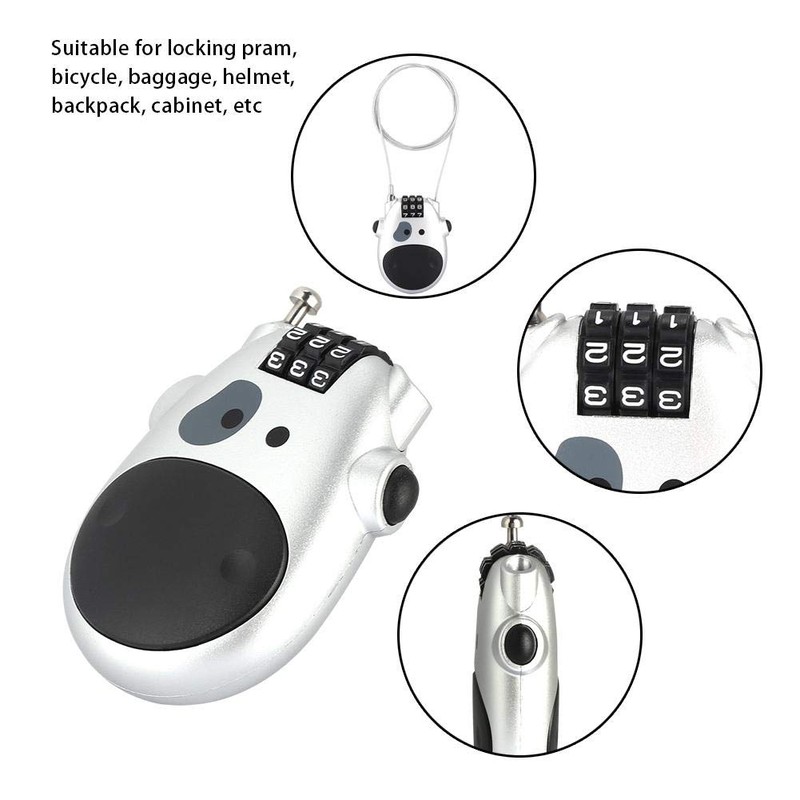 3 Digit Code Combination Password Lock for Stroller Bicycle Stroller