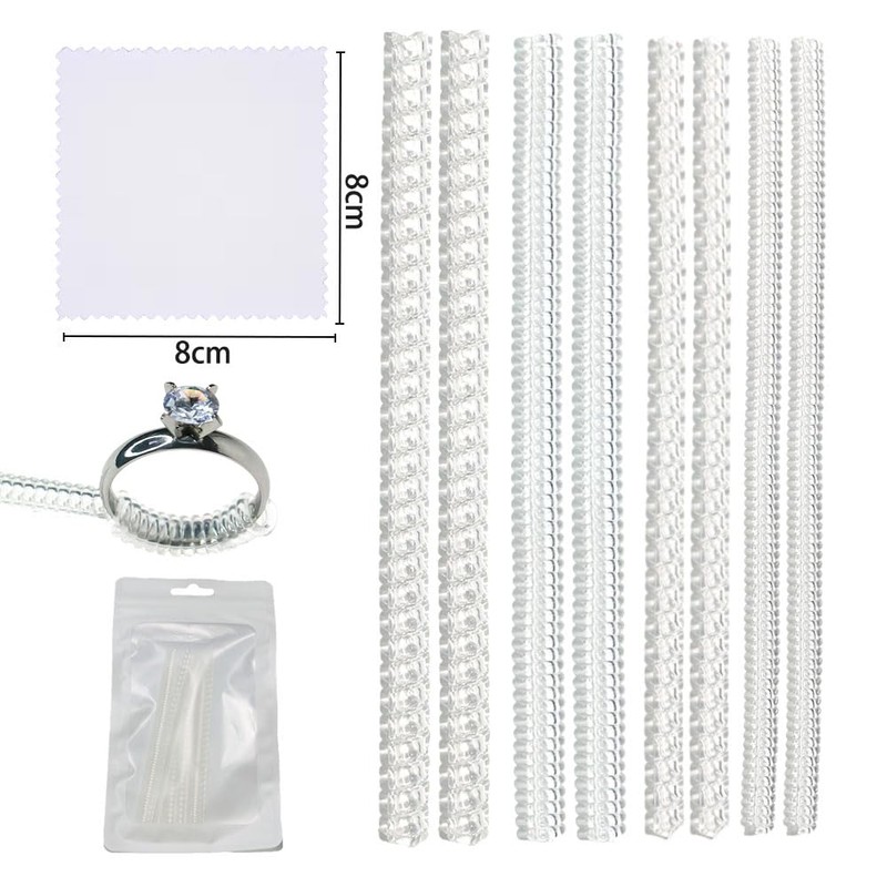 Ring Sizer Adjuster for Loose Rings – 8 Pack, with