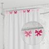 JarThenaAMCS 12Pcs Pink Bow Shower Curtain Hooks Cute Bow Knot