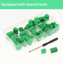 AEDIKO PCB Mount Screw Terminal Block (Green-60pcs)
