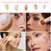 UNIVERSOENLÍNEA.COM Set 4 Aplicadores Maquillaje Brochas Esponja Belleza Polvo Base
