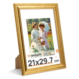 upsimples 1 x Vintage Gold Picture Frame A4