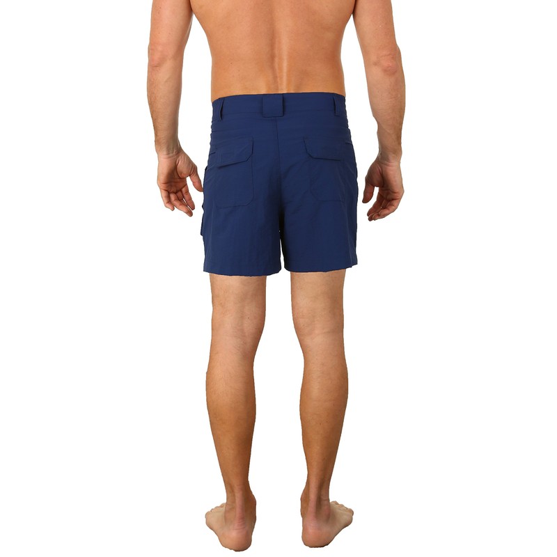 UZZI Mens Dry Fast Nylon Active Walking Shorts, Navy, 36