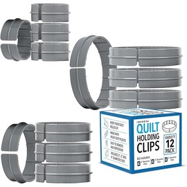 [Variety 12 Pack] 2,3,4 Inch Diameter Quilting Rings - Versatile Clamps Quilt Clip for Machine Quilting Creations - 1" Tall Clamp for Quilt
