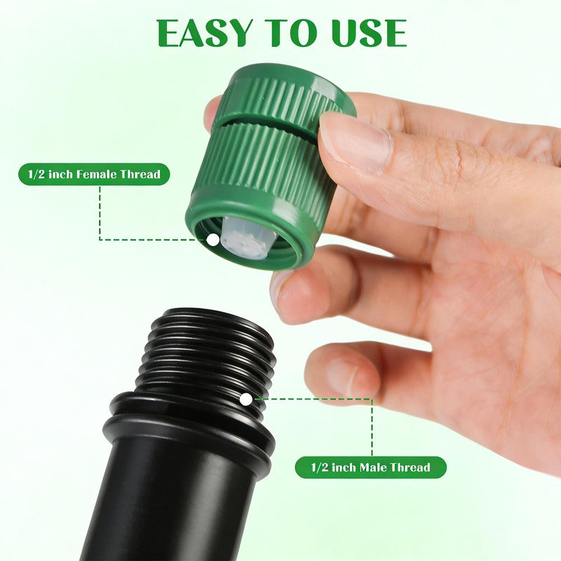 18PCS Green Shrub Bubbler Sprinkler Heads, Adjustable Flow Control Mushroom