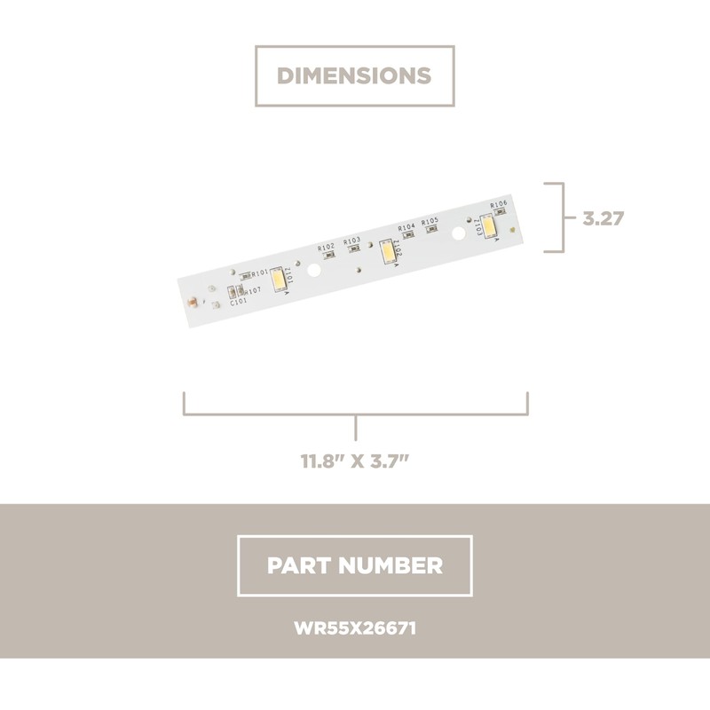 GE Appliances WR55X26671 Refrigerator Light Board