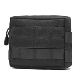 Azarxis Tactical Admin Molle - Bolsa militar EDC - Bolsa de herramientas multiusos multiusos para actividades al aire última intervensión, revista, linterna, mapa y otras herramientas pequeñas (negro)