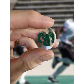 Ram Award Decals Goat BillyGoat Mountain Goat Horns Thick Premium 20 Mil Vinyl 1-1/8" Diameter (100 Decals) Stickers, Football, Baseball, Softball, Lacrosse, Hockey