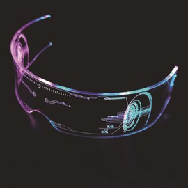 Cicogna Glowing Glasses, Sunglasses, Goggles, LED, Neon SF Cyberpunk, Near Future, Cosplay, Costume, Accessories, LED Glasses, Glasses (Type C)