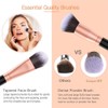 Makeup Brushes Set 18 Pieces Rose Gold Synthetic High Quality