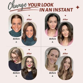 SARO-UP Hair Toppers for Women Real Human Hair Toppers for Women 3 * 4.5 Inch Hand-Tied Swiss Lace Base Topper No Bangs 10inch Hairpieces for Thinning Hair (Dark Brown)