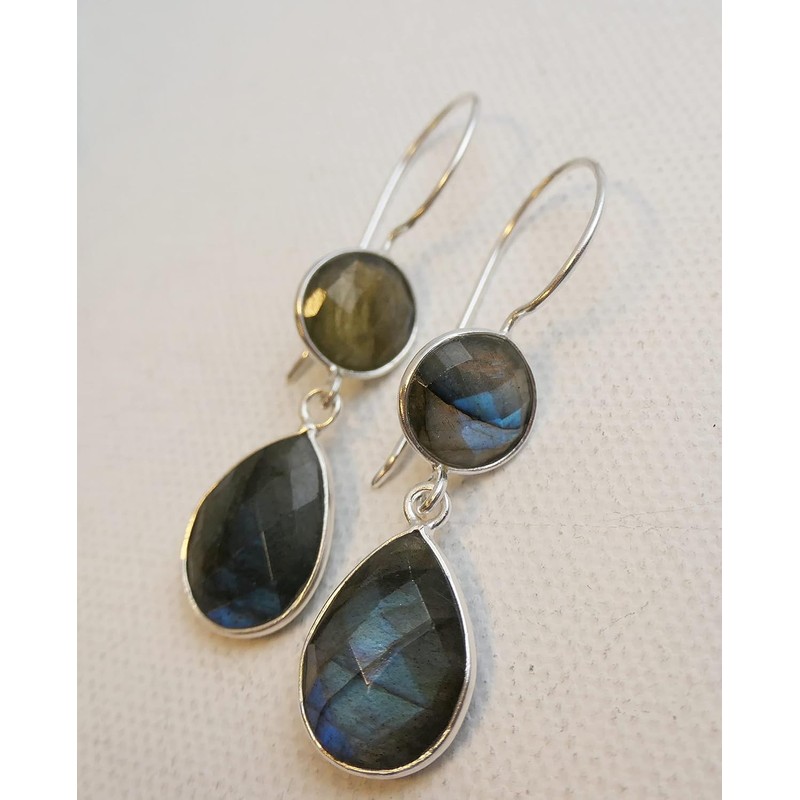 Labradorite Sterling Silver Earrings