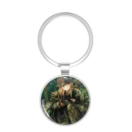 BKR Graphics Military anime Metal Double Sided Key Chain Keychain