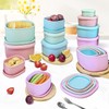 Anatole Silicone Food Storage Containers 4 Pcs Lunch Bento Box