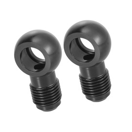 REPAIROCK 2pcs Dia.12mm Fuel Banjo Fittings to 6AN Male Flare Adapter Fuel Line Adapter Connector for Car Black 9/16-18 Thread Auto Replacement Parts