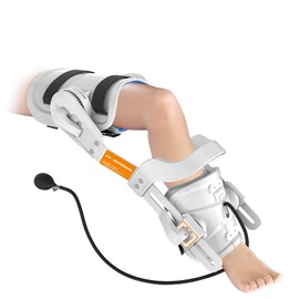 WIKINK Entrenador De Rehabilitación De Articulaciones De Rodilla, Rodillera con Bisagras ROM, Ejercitador De Pierna Ajustable con Bolsa De Aire...    