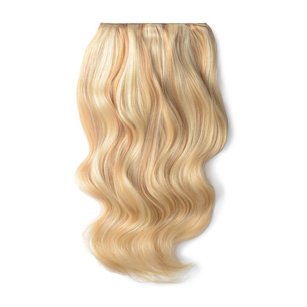 cliphair Double Wefted Full Head Remy Clip in Human Hair Extensions - Peaches & Cream (#27/613), 16" (180g)
