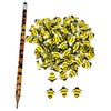 Cool Bumble Bee Shape Rubber Mini Erasers (144 Pack) Home