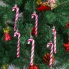 DERAYEE 6 PCS Christmas Glitter Candy Cane Plastic Candy Cane