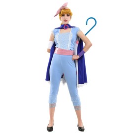 miccostumes Women's Anime Costume Top Pants Cape and Accessories for Princess Cosplay(XL,Blue)