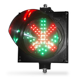 BBMi 200mm(8inch) Red Cross Green Arrow 2 in 1 LED Traffic Light, IP65 Waterproof Traffic Signals Lamp(85-265V AC).