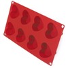 Lékué Gourmet Herzbackform, Silikon, rot, 8 Mulden