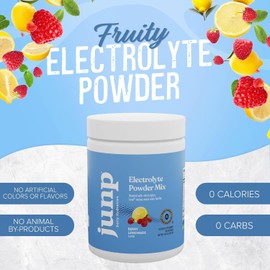 JUNP JUNP Electrolytes Powder No Sugar No Carbs C Fresh Ripe Berry Lemonade Drink Mix - Potassium & Salt Electrolyte Hydration Powder Zero Calorie Sugar Free Electrolyte Powder, Keto Friendly, 90 Servings (Pack of 2)