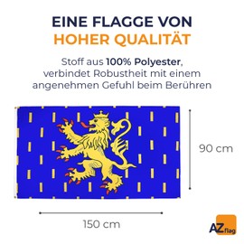 AZ FLAG - Flagge Franche-Comté - 150x90 cm - Franche-Comté Fahne 100% Polyester mit Messing-Ösen - 110g