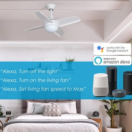 LENGSIDA Kit de Control Remoto de Ventilador de Techo WiFi Inteligente, Control Universal, 3 en 1, Compatible con Alexa, Google Assistant, Aplicación Smart Life