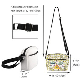 CMNIM Bill Cipher Crossbody Purse Gravity Cartoon Inspired Gifts for Bill Cipher Fans Cartoon Lover Crossbody Travel Bag, 25313 Bc Hc