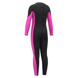Hevto Kids Wetsuit for Girls Toddler Size 10 Year Child Youth 3/2mm Neoprene Wet Suit Full Thermal Swimsuit Swimming in Cold Water (K1-Pink, 10)