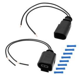 The Lord of the Tools 2PCS 2 Pin Electrical Harness Connector Sensor Plug Repair Kit 10336102 1J0973802 1J0973702 0,50mm²-1,50mm² 1 Male & 1 Female
