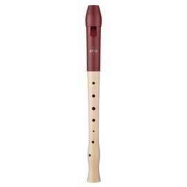 Moeck Flauto 1 Plus 1020 Recorder, Maple Wood, Plastic Head Joint, Red