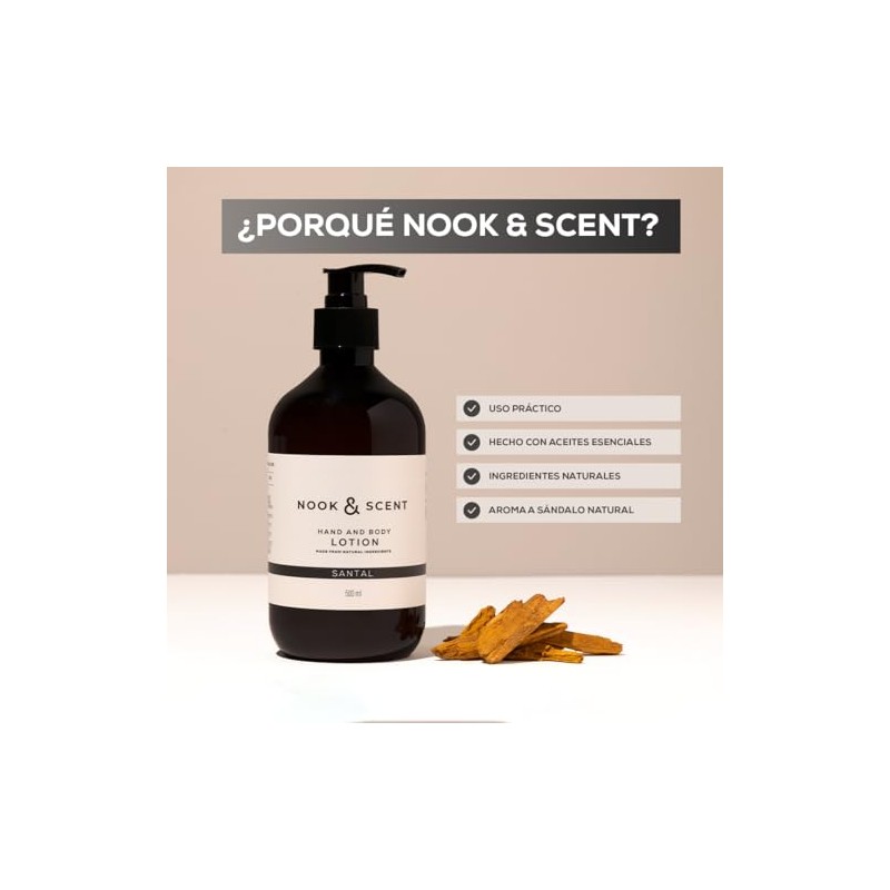Crema Hidratante Corporal y de Manos Santal 500 ml |