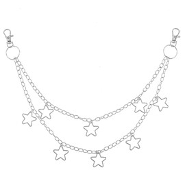 Bemous Hip Hop Jean Chain Silver Layered Pants Chain Punk Pants Chain for Women