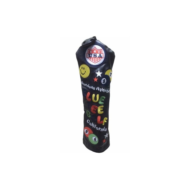 BLUE TEE GOLF HEADCOVER, BLUE TEE GOLF CALIFORNIA HEADCOVER, SMILE