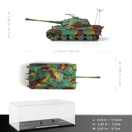 NUOTIE 1/72 Scale Military Tank Model Finished Alloy Metal Die cast with Plastic Tank Model World War Ⅱ Army Vehicl Tank Mini 1945 Tiger model Gift Collection Ideal for Military Fans (East 1944)