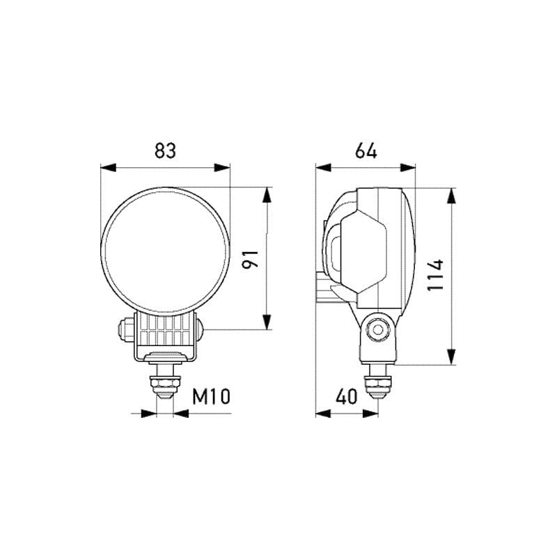 HELLA 1G0 996 776-211 LED Work Light Module 70 S