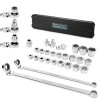 DURATECH 27PCS Extra Long Flex Head Ratcheting Wrench Set Double