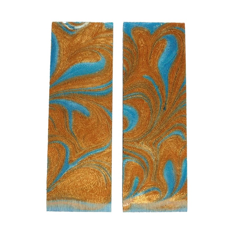 Sky Blue & Copper Pearl Knife Scale Sets