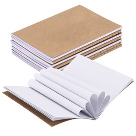 JIASI&JIESY Pack of 8 Mini Notebooks, B7 Small Notebook Mini 12.5 x 9 cm, Kraft Paper Cover, Mini Notebook Blank, Small Mini Notepad, 30 Sheets/60 Pages, for Course Notes, Travel Lists