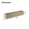 CYS EXCEL Rectangle Wood Planter Box with Removable Plastic Liner