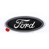 Ford Black Oval Decorative Logo Chrome Plated Plastic Emblem.