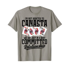 Canasta Partner Score Sheets Playing Cards Tray Set Canasta T-Shirt
