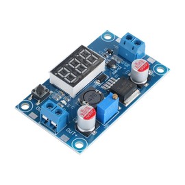 ShillehTek LM2596 DC-DC Adjustable Step-Down Power Supply Module – Buck Converter with Digital Voltmeter Display, 4.0-40V Input, 1.25-37V Output for Arduino, DIY, Electronics Projects
