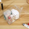 Cotton buds storage container, cotton pads holder with lid, acrylic