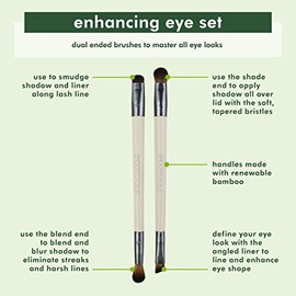 EcoTools Eye Enhancing Duo, Set de 2 Brochas para sombras de ojos